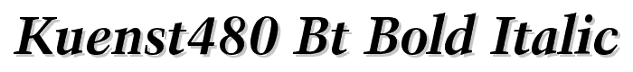 Kuenst480 BT Bold Italic font